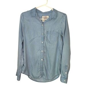 So Denim Long Sleeve Button Down Shirt with Cuff Sleeves size Small